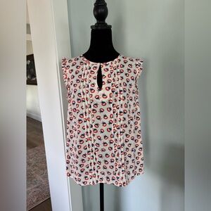 Boden floral sleeveless blouse size 6 EUC smoke